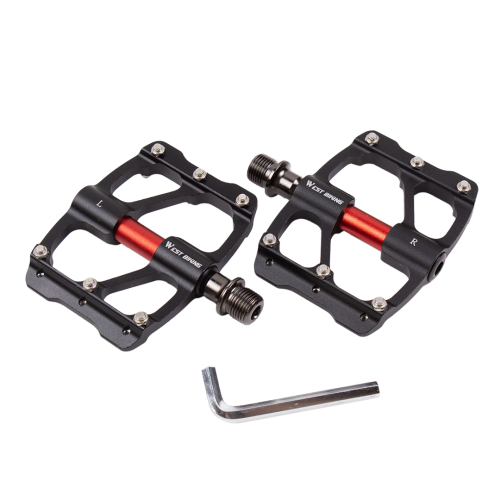 Педали West Biking, алюм, хромомолибденовая сталь, 90×17×95 мм, ось M14×1,25 мм, вес 244 г