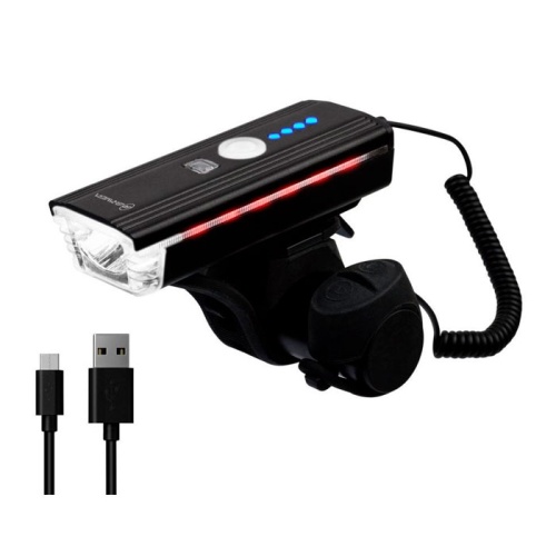 Фара велосипедная со звонком заряжаемая от USB.