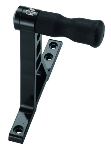 Держатель вело 6-230052 настенный YC-26H для "подвешивания" велосипеда за колесо (вертикально), торцевой, с крепежом, алюминий, черный BIKEHAND