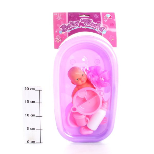 Пупс в ванночке Baby World, 608-4