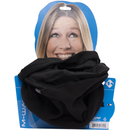 Бандана 5-715168 дыш. полиэстер с микрофиброй 24х70см УТЕПЛЕН. б/шов. BLACK FLEECE черная M-WAVE