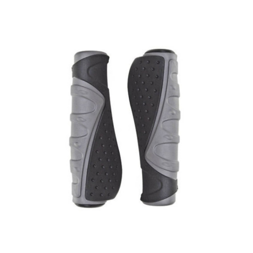 Ручки .CL301 на руль 3-477 резиновые 130мм зргоном. 2-х компонент. черно-серые CLARKS