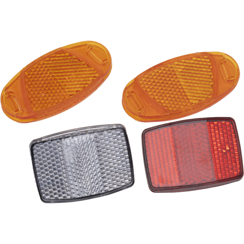 Комплект светоотражателей для велосипеда 4 шт.: передний, задний, боковой.