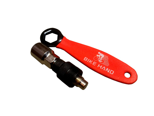 Выжимка шатунов BIKEHAND YC-216A профи с рукояткой сталь черно-красный, 6-210216