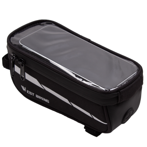 Водонепроницаемая велосумка West Biking с держ, крепление на раму, размер 19×9×9,5 см, ёмкость 1 л