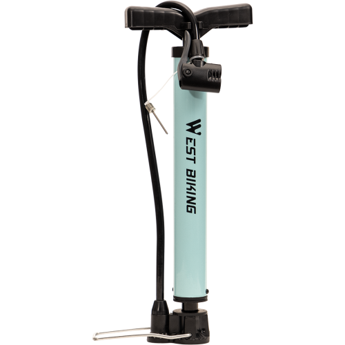 Насос ручной напольный велосипедный, 34х320мм, алюм, West biking