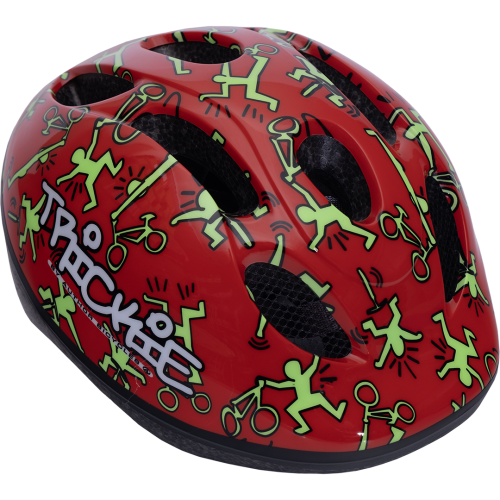 Шлем детский/подростк. 8-9090080 с сеточкой Trickie 151 Red/Grn 8 отв. красно-зел 49-56см  Author