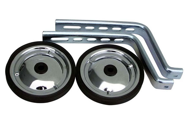 Колеса 00-210200 детские на 12-20" с крепежом балансирные металлические 128мм хромированные, покрышки - резина