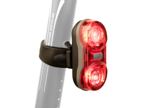 Фонарь 8-12039165 задний 2д.0,5W 20люмен/2ф. A-Duplex X7 20lm быстросъем.красный (20) с батар.AUTHOR