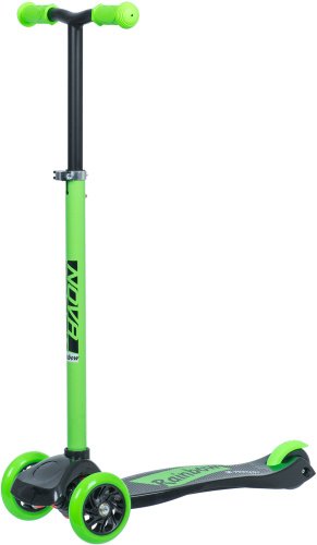 120.NRAINBOW.GN20 Самокат-кикборд Novatrack RainBow Start, подростковый, колеса PU пер.120*24  задн.