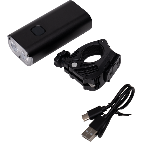 Фонарь передний STG BC-FL1675, 600 lm, 4400 mAh, USB, черный