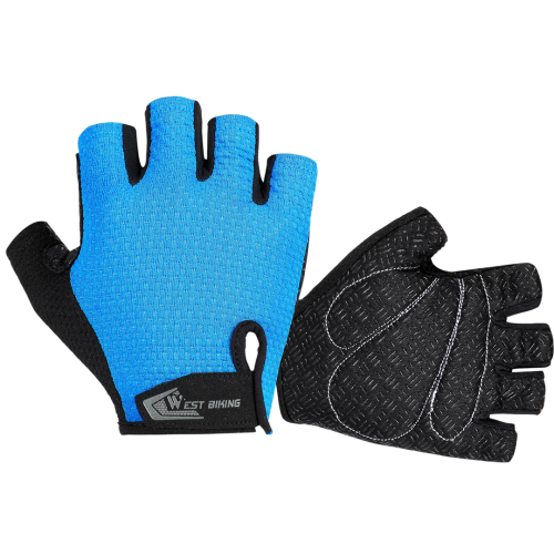Велосипедные перчатки West Biking, лайкра, искусственная кожа, микрофибра, спандекс, застежка velcro