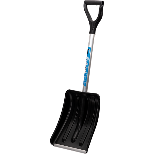 Лопата пластмассовая "Актив-Авто" в сборе с алюминиевой планкой,алюм.  черенком и V-ручкой (черная) 280*365
