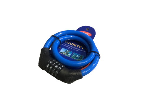 Замок тросовый кодовый 12х800мм, 4-х разр. (сменный код замка)