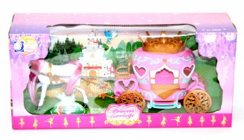 Игровой набор Princess с розовой каретой и лошадью, 689A