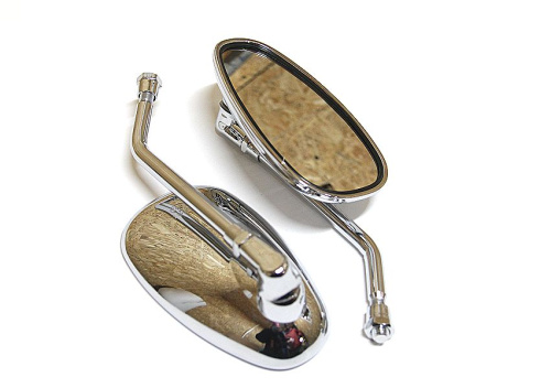 Зеркала (012) каплевидные объёмные ХРОМ