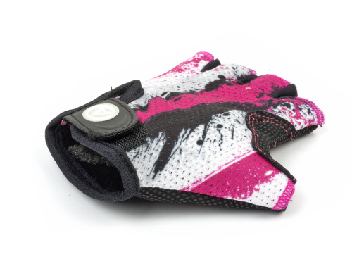 Перчатки 8-7130910 подростк. X6 розово-белые р-р M замша/синт. кожа (20) AUTHOR