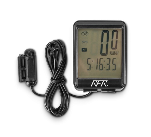 Велокомпьютер RFR CMPT, проводной, 12 функций, светодиодная подсветка, черн., код 14083