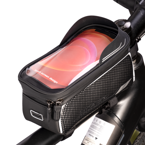 Велосипедная сумка ZBB-14P52N на верхнюю трубу рамы велосипеда, водонепроницаемая, ремешки на липучках, 20 x 13 x 11 см