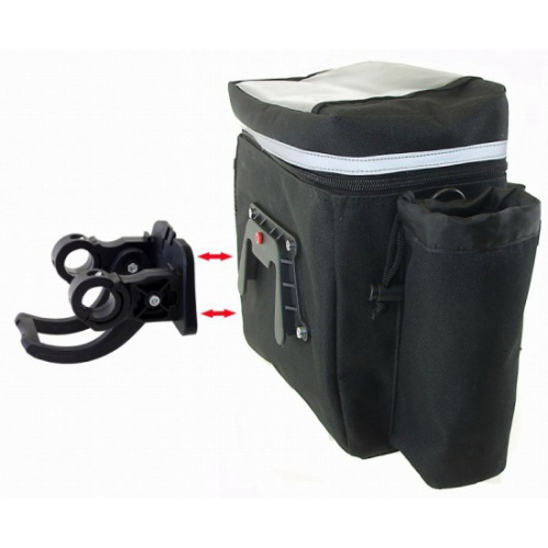 Сумка на руль M-WAVE, 5-122385, быстросъемн. с плеч. ремнем отдел. д/карт, черная