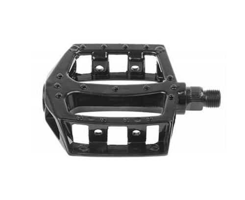 Педали алюм. литые широкие, с отражат, черные