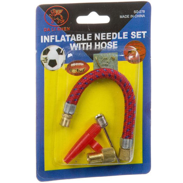 Комплект насадок для насоса, (для мячей, для надувных элементов, переходник с велониппеля, шланг)