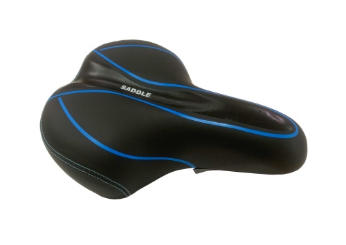 Седло 09-200837 комфортное, с замком 265x185мм с эластомерами 639гр черное HORST