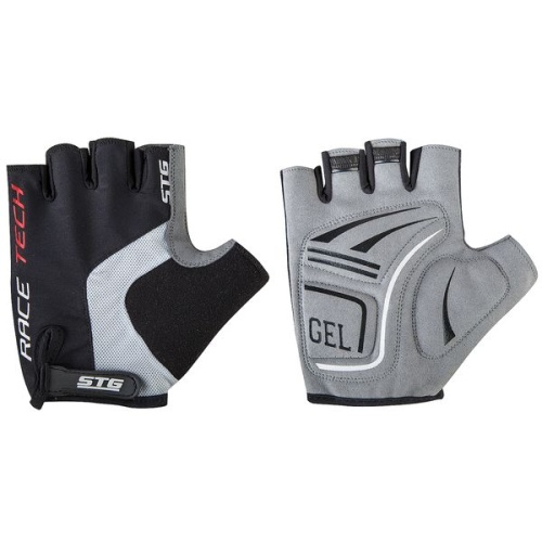 Перчатки STG, мод.AI-03-176,unisex, летние,черные/серые,на липучке,размер XL