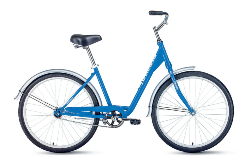 Велосипед FORWARD GRACE 26 1.0 (26" 1 ск. рост. 17") 2022, синий/белый, IBK22FW26693