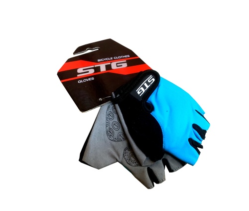 Перчатки STG детск.мод.819 с защитной прокладкой,застежка на липучке,размер Л,синие