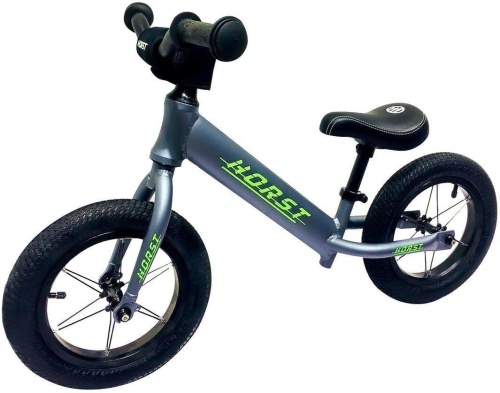 Беговел HORST RACE PRO NEW рама АЛЮМИНИЙ надувн. колеса 12" втулки алюмин. на промподшип. НОВАЯ РУЛЕ