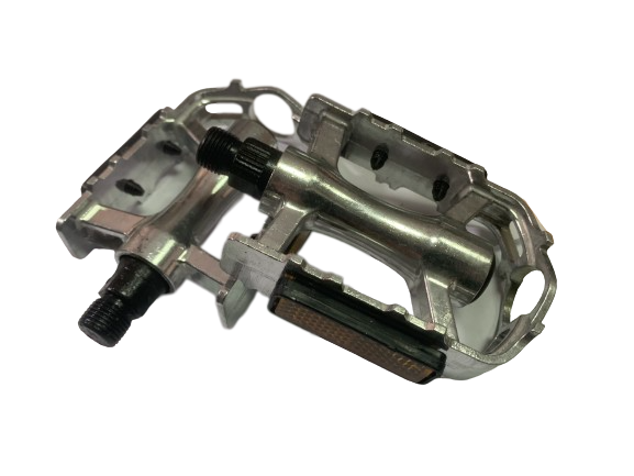 Педаль алюминиевая (011) , с шариковым подшипником, резьба 9/16", с катафотами