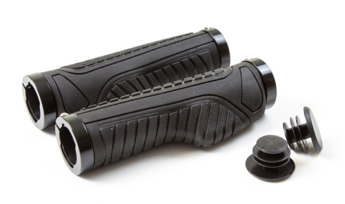 Ручки .CE312 на руль 3-196 эргономичные 132мм с 2 фиксат. с дополнительным комфорт. для ладони, черные CLARKS