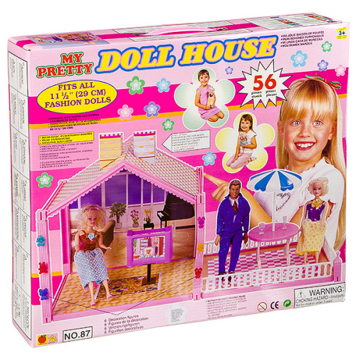 Кукольный дом Doll House с мебелью, 56 предметов, 86/87