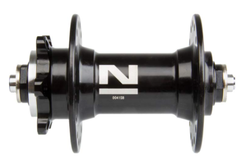 Втулка передняя NOVATEС, 5-326222, алюм. 32отв. без эксц., 2 промподш., под диск, 216г, черная