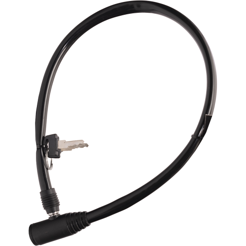 Замок тросовый с ключом 10х600мм автоматический, черный, 5-230086