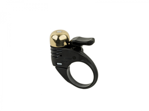 Звонок 8-16310115 алюм. D=23мм AWA-7.23 Brass крепл-е на руль 28,6/31,8мм, мини, 29гр, латунь, черный AUTHOR