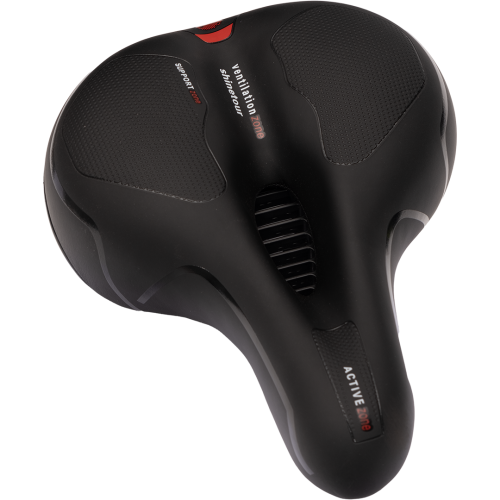 Седло SX-AZ-014/006 велосипедное мягкое со светоотражающим элементом, с пружинами, 250*210MM