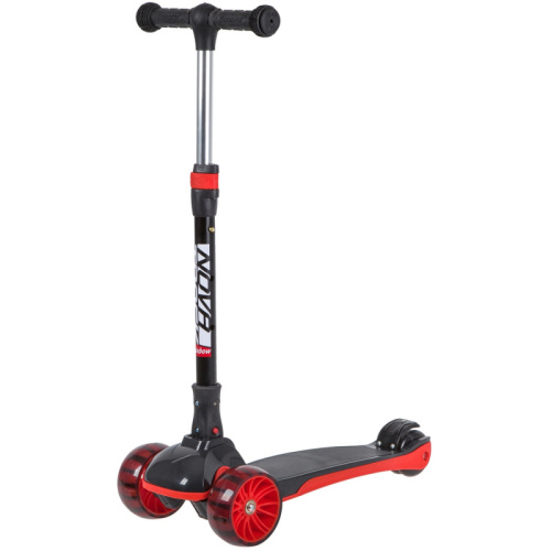 Самокат-кикборд Novatrack RainBow, для детей, складной, широкие свет.колеса PU пер.120*50  задн.80*2