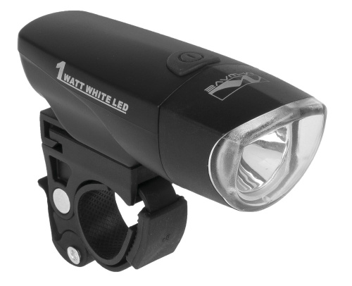 Фара 5-220950 1д. повыш. ярк. 1W/3ф. черная с батар. APOLLON 1.3 1 WATT M-WAVE