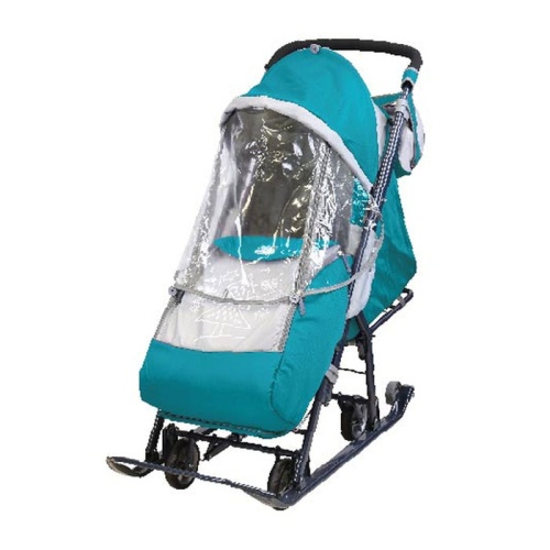 Санки-коляска НИКА детям НД 7-1/6, бирюзовый