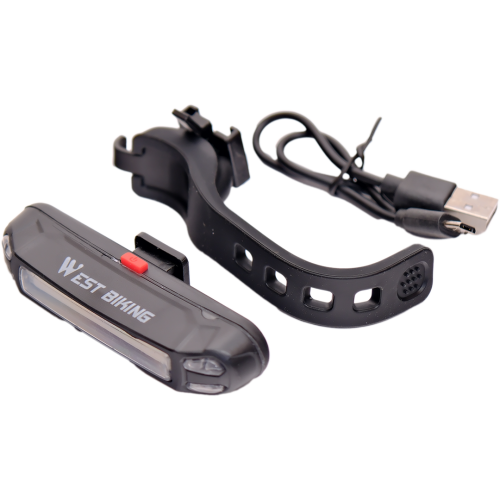 Велосипедный фонарь задний, 100 люмен, 3,7v 500mAh, на руль 22-33,9 West Biking арт.0701354