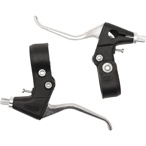 Ручка тормоза (002) , полуалюминиевая, цвет черно/серебристый