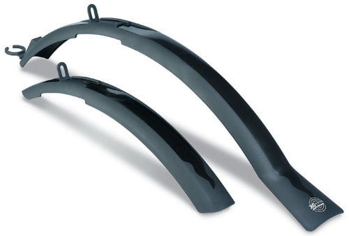 Крылья 8-16061602 пластиковые AXP-02-24/29 24-29"х58мм удлиненные, перед. 500мм, зад. 740мм, черные AUTHOR (Чехия)
