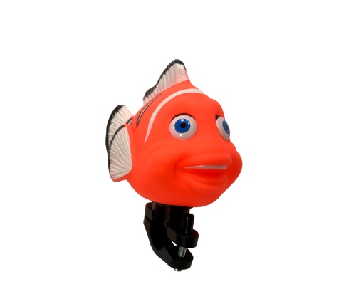 Клаксон 5-422040 резина/пластик детский оранжевый "рыбка" (10)