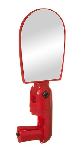 Зеркало BC-BM101, c крепление в руль., с рег. угла., красное