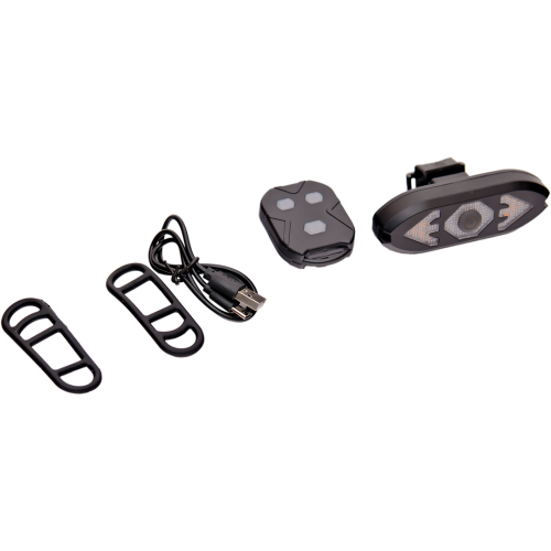 Велосипедный фонарь задний с поворотниками и пультом,USB-кабель для зарядки, 3 режима работы, West Biking арт. 0701301