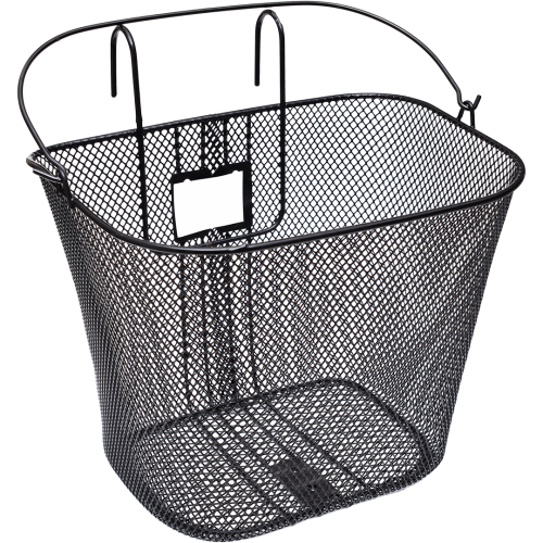 Корзина передняя сетка нависная быстросъемная с ручкой (чёрная)