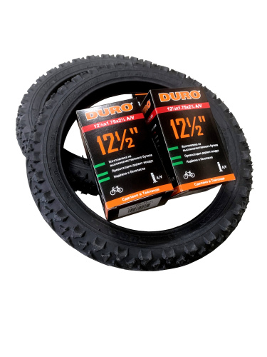 2+2 Combo Duro Покрышка 2шт+камера 2шт 12 1/2х1,75х2 1/4 HF862 + 12 1/2x1,75x2 1/4 A/V DURO DHB01001