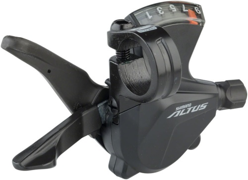 Манетка Shimano ALIVIO ESLM3100RA 2-5035 с индик-м, 9ск. трос 2050мм, черн инд.уп.
